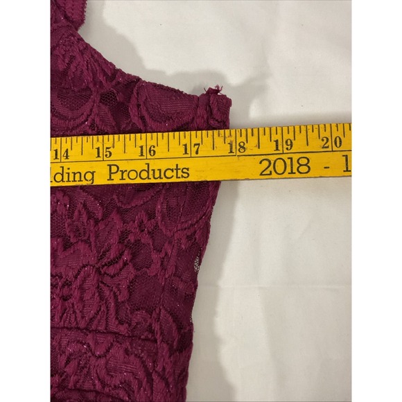 City Triangles Lace‎ Fit and Flare Dress Size 13 Purple L74 - Picture 11 of 12